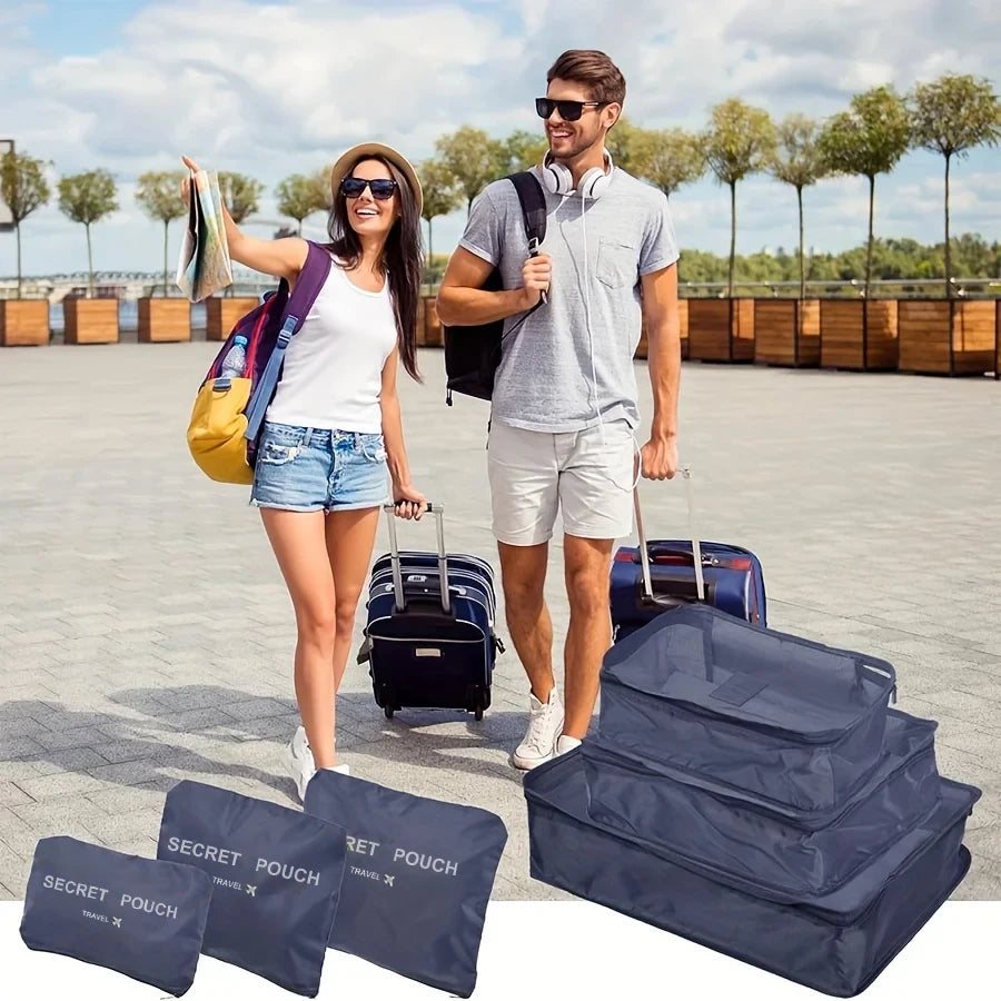 6-Piece Oxford Travel Organizer Set – Packing Cubes