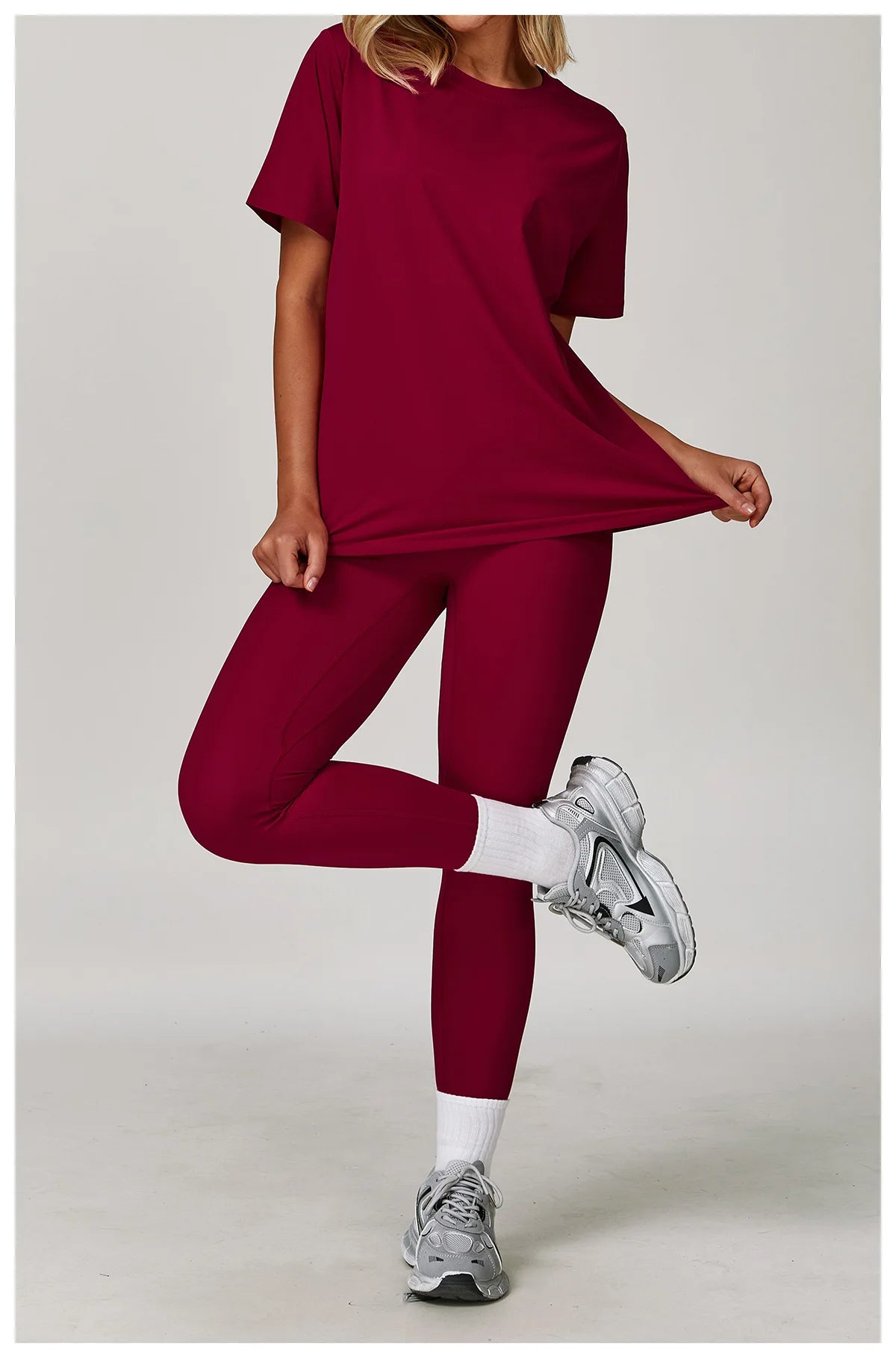 Loose Fit Yoga Tee - Breathable & Quick Dry