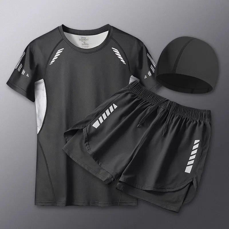 مجموعة ملابس سباحة رجالية للشاطئ وركوب الأمواج