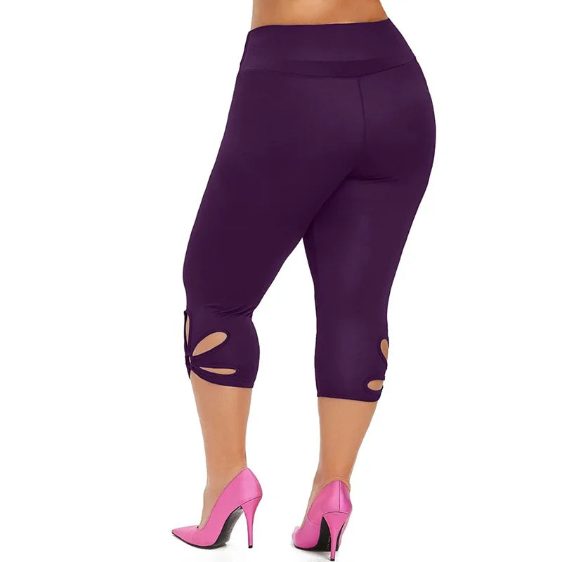 Women Plus Size Seamless Capri Leggings