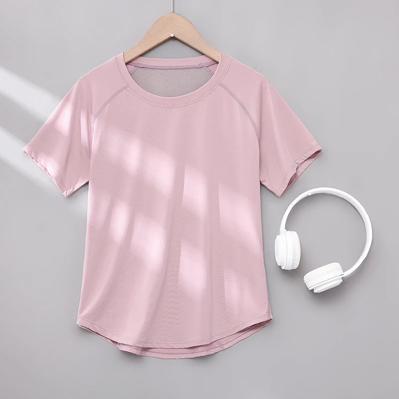 Women Quick Dry Short Sleeve Yoga T Shirt