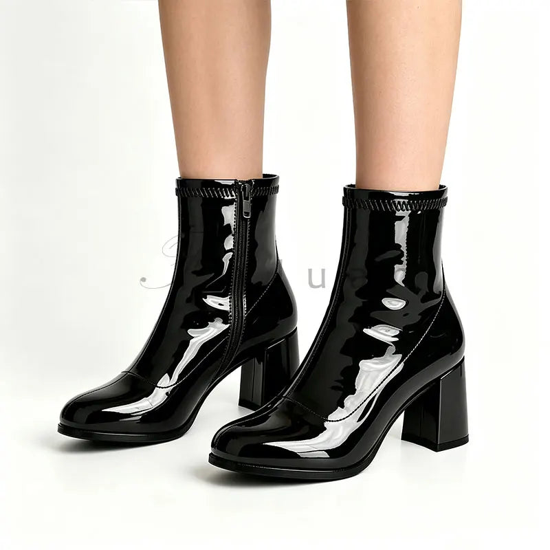 Classic Block Heel Ankle Boots