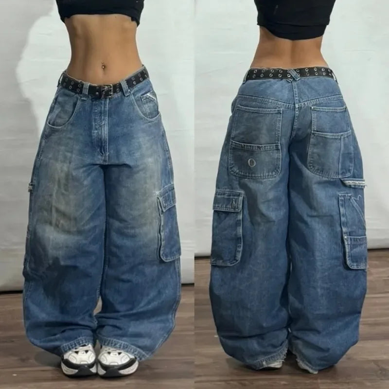 Embroidered Y2K Harajuku Baggy Jeans