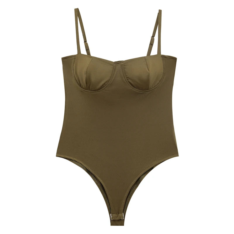 Satin Camisole Bodysuit Women – Backless Lingerie