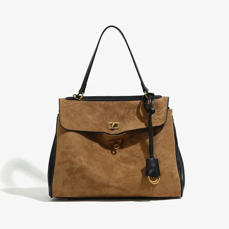 Frosted Leather Shoulder Bag