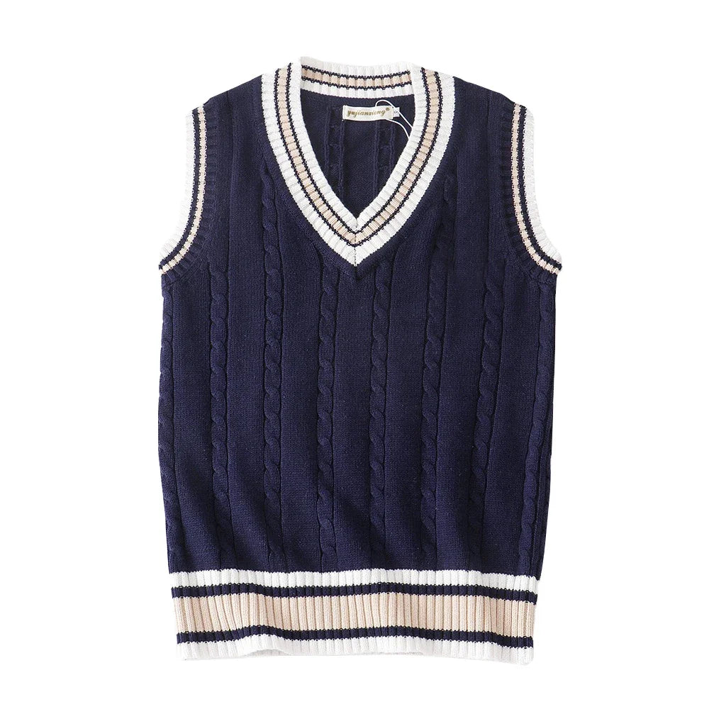 Men Sleeveless V-Neck Sweater Vest