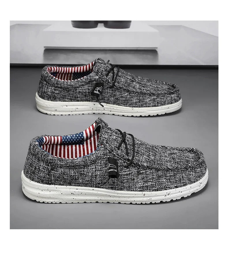 Men Casual Canvas Slip On Loafers