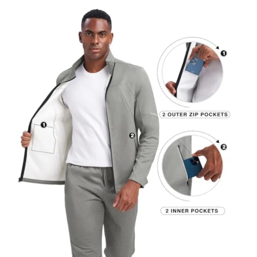 Rdruko Men's Fleece Tracksuit Set