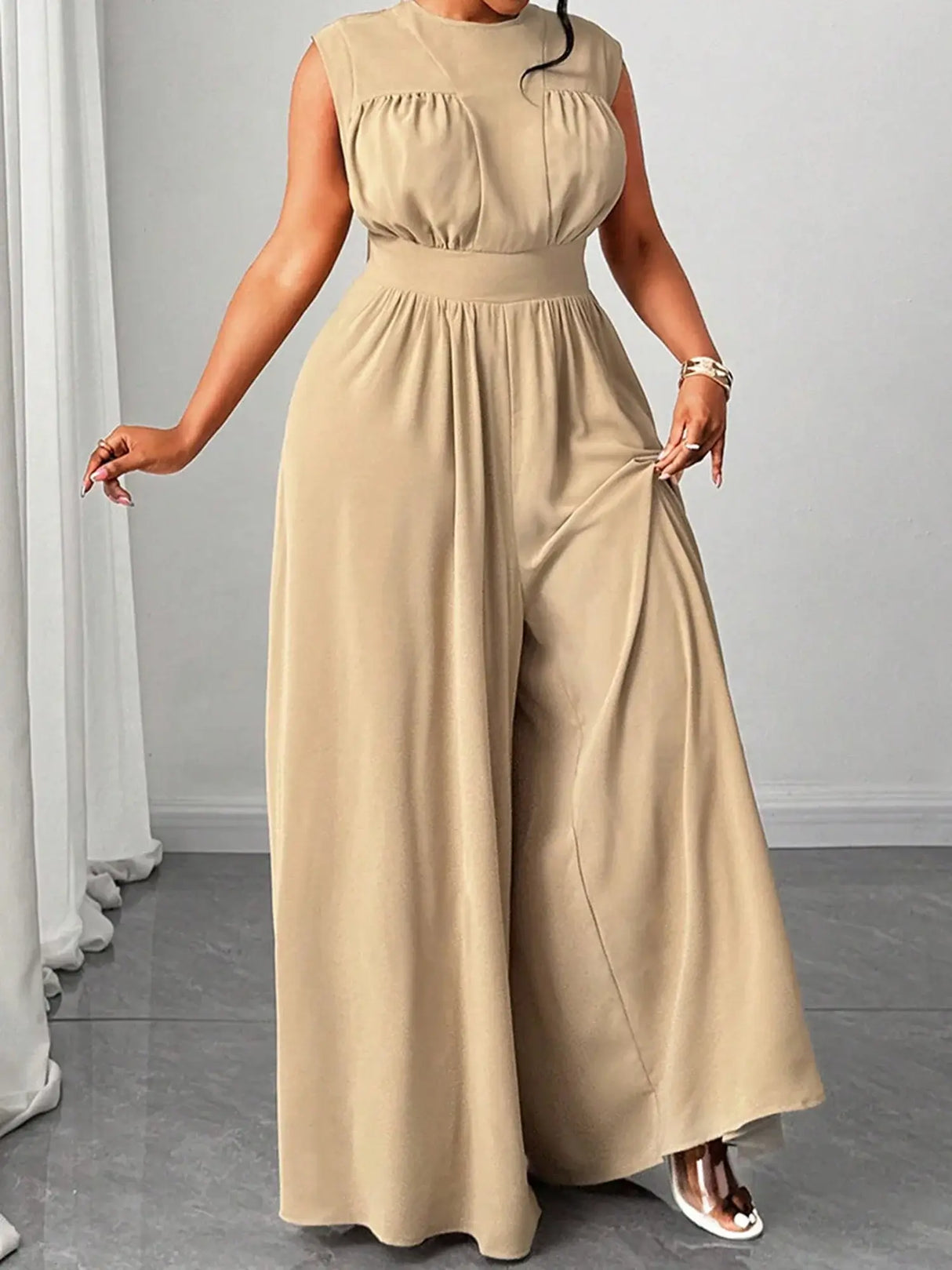 رومبير مطبوع عليه زهور للنساء بمقاسات كبيرة