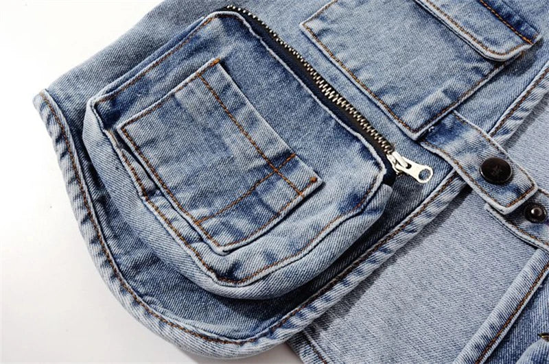 Women’s Jacquard Embroidery Short Denim Jacket