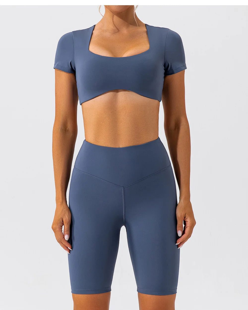 Women Crop Fit Yoga Tee