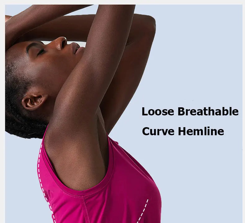 بلوزة رياضية نسائية فضفاضة بدون أكمام