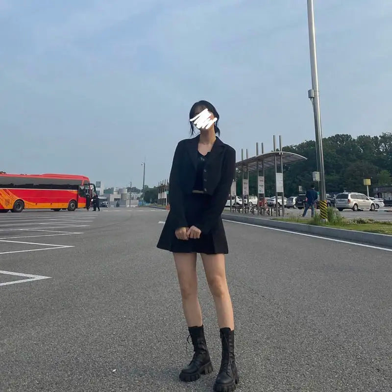 حذاء نسائي قصير الساق سهل الارتداء بتصميم رعاة البقر