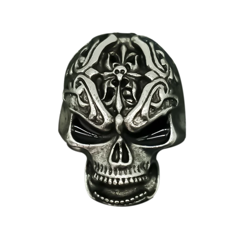 زينة أحذية نسائية على شكل جمجمة مع مشابك معدنية