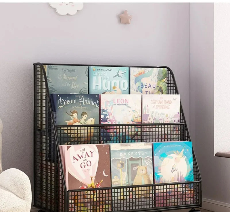 Kids Bookshelf Desk Organizer