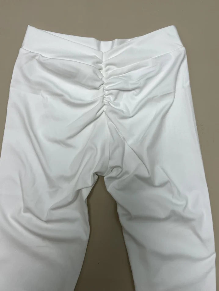 بنطلون يوجا نسائي بخصر مرتفع وظهر على شكل حرف V