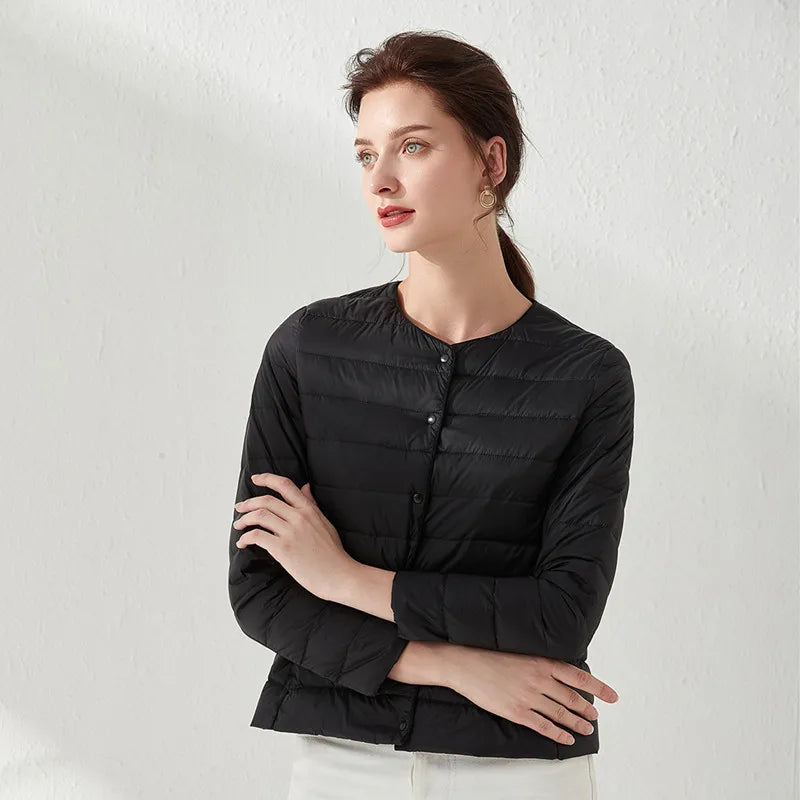Women's Light Thin Round Neck Jacket