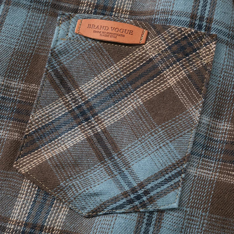 Men Oversized Plaid Shirt