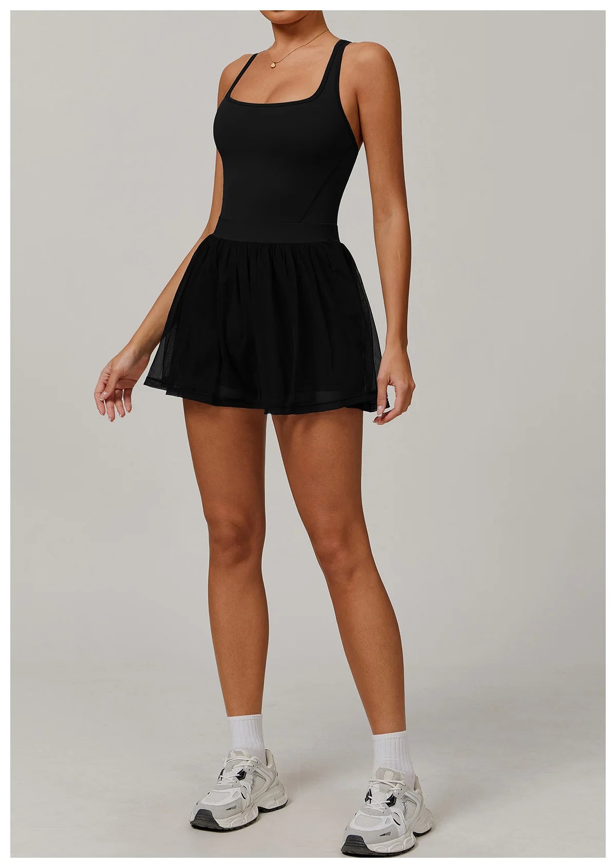 تنورة تنس نسائية شبكية قابلة للتنفس