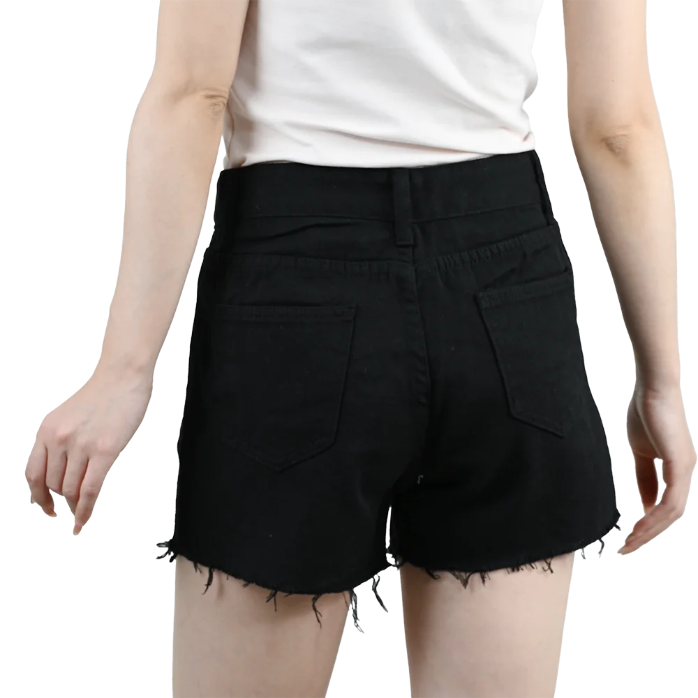 Women’s Ripped High Waist Tassel Jorts