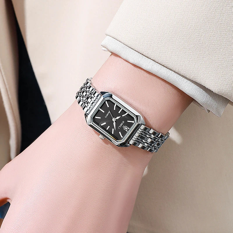 Ava Square Steel Watch