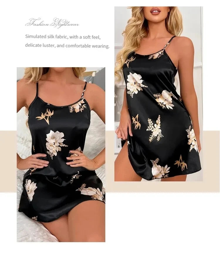 Women Floral Print Nightdress