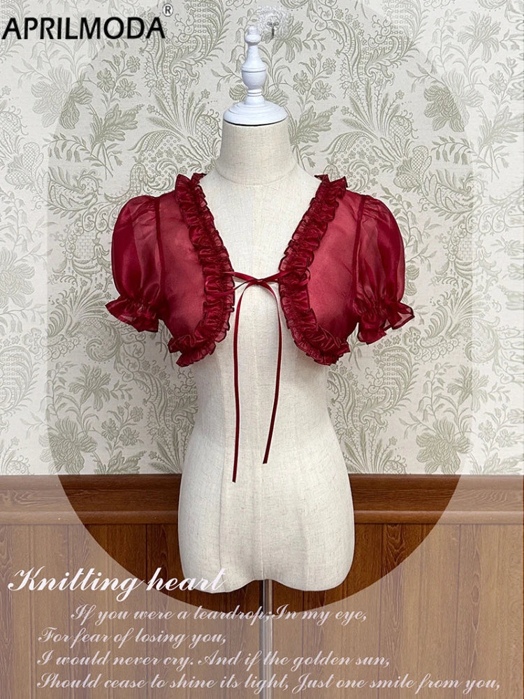 Lolita Summer Cropped Y2K Bolero Shrug