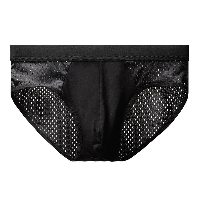 Men's Ice Silk Triangle Briefs – Mesh Square Shorts