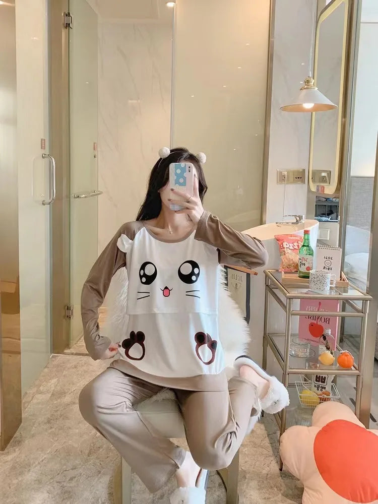 Postpartum & Nursing Pajamas Set