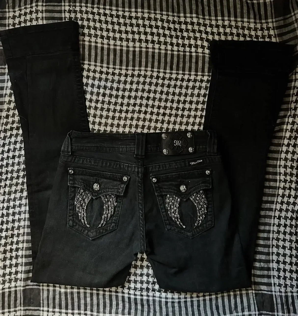 Miss Me Y2K Rhinestone Wide Jeans