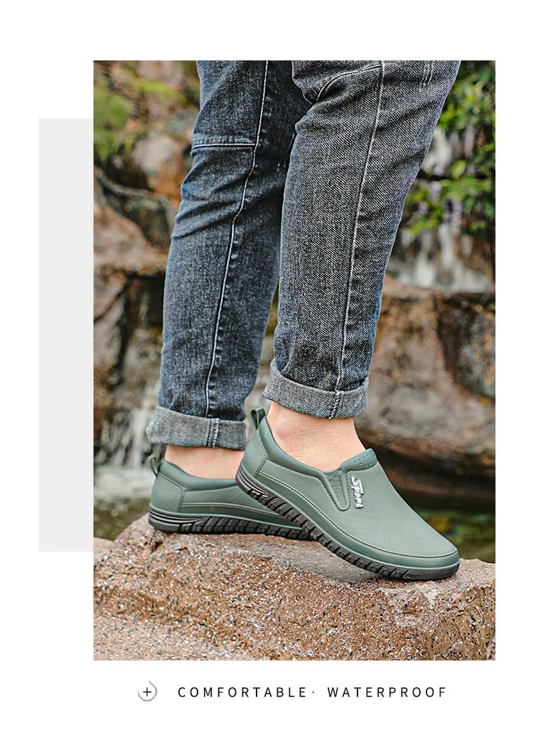 أحذية مطر رجالية منخفضة القطع