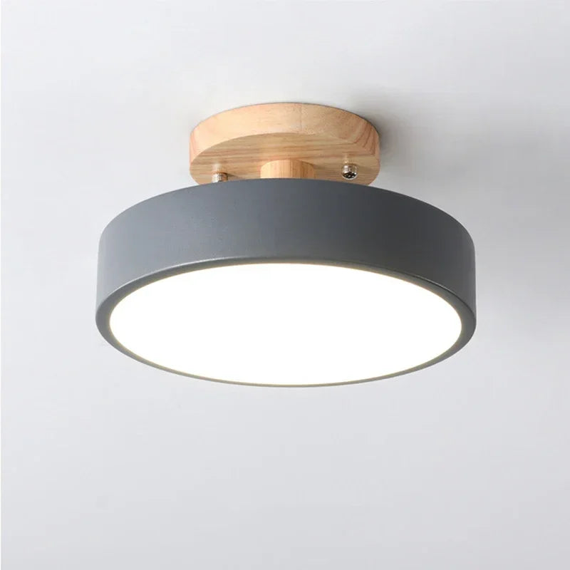 Nordic Wooden Ceiling Lamp