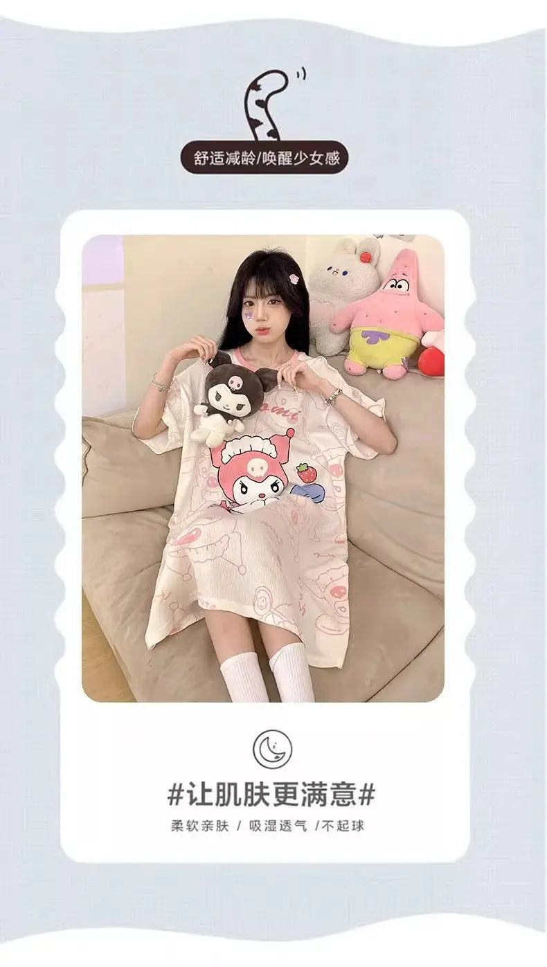 Sanrio Kuromi Cute Pajamas Cosplay Costume
