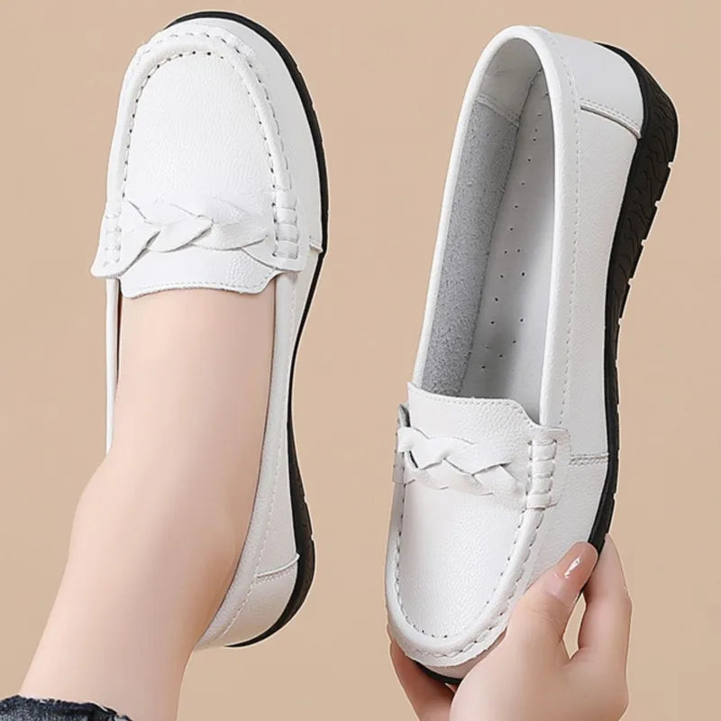 Women Leather Nurse Flats