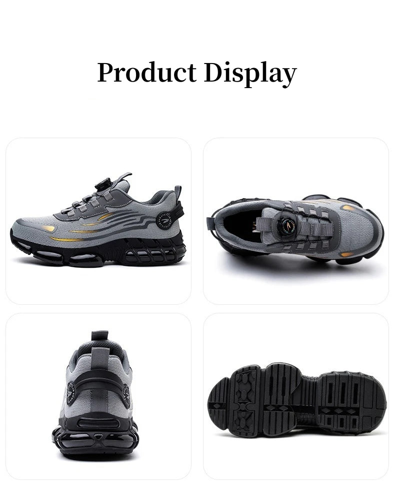 أحذية أمان نسائية شبكية قابلة للتهوية بأصابع فولاذية