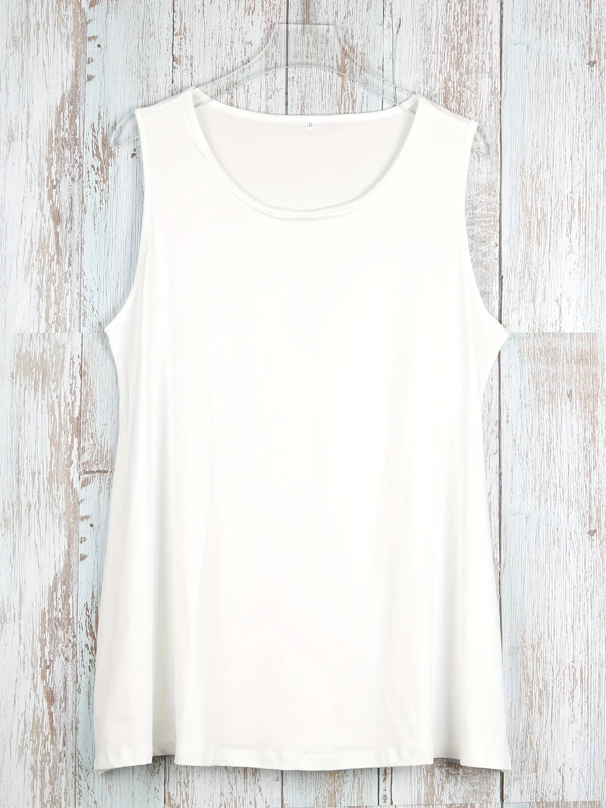 Women's Plus Size Summer Tank Top – White