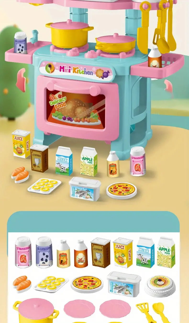 Kids Mini Kitchen Counter Play Set