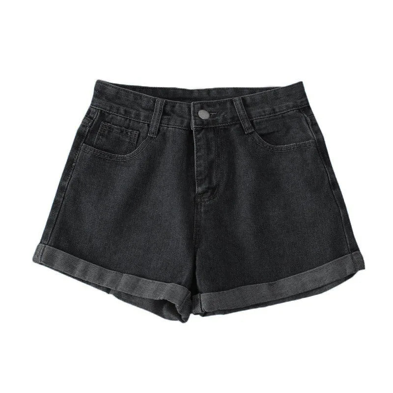 EaseEdge™ – Loose High Waist Denim Shorts 2025 (Chic, Flowy & Cool-Weather Friendly)