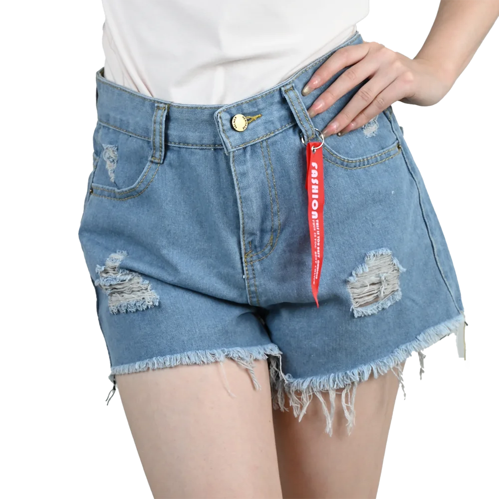 Women’s 3PCS High Waist Ripped Denim Shorts