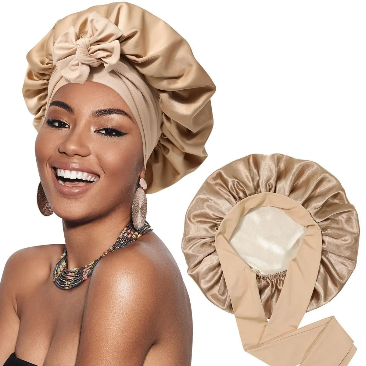 Double Layer Satin Bonnet