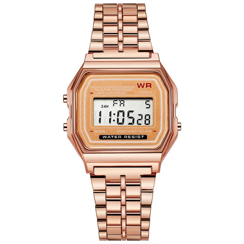 Luxury Rose Gold Digital Watch