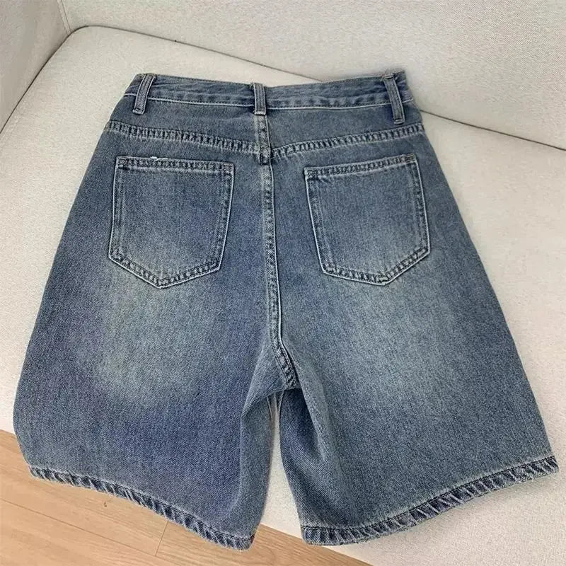 Women’s High Waist Denim Shorts - Casual Summer Fashion
