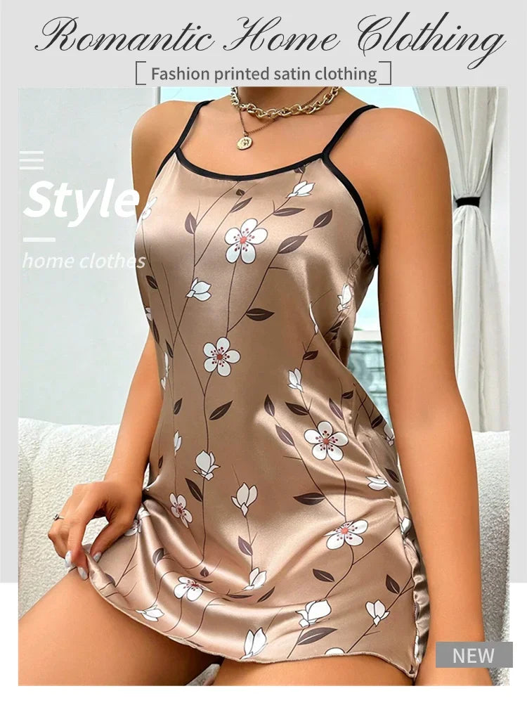 Flora Satin Nightgown