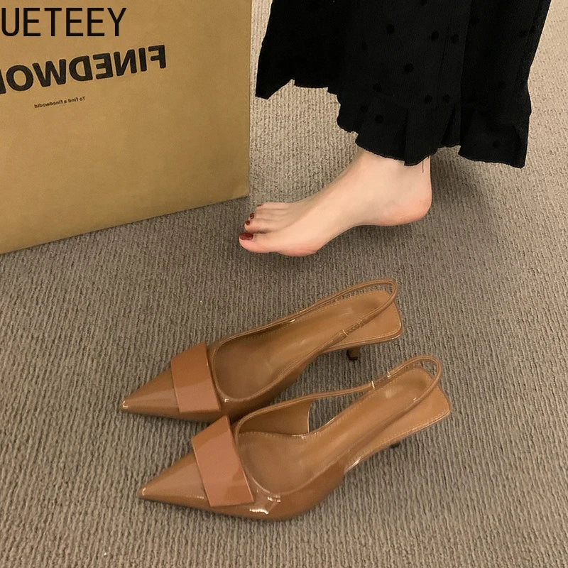 Pointed Toe Slingback Heels – Summer 2025