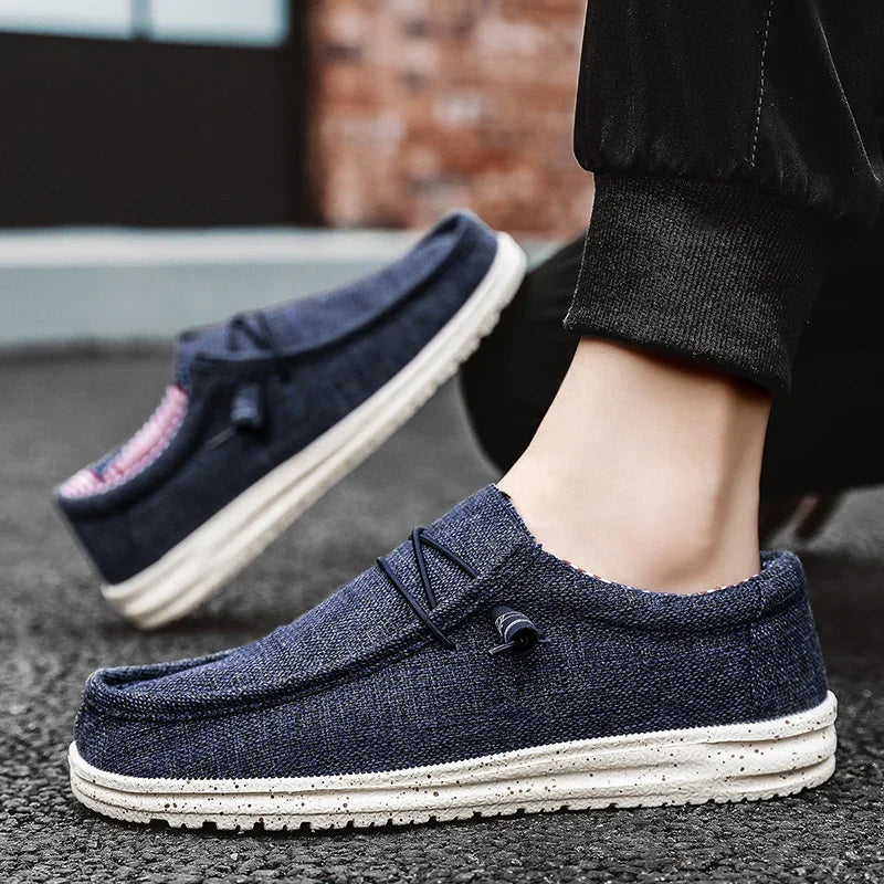 Men Casual Canvas Slip On Loafers