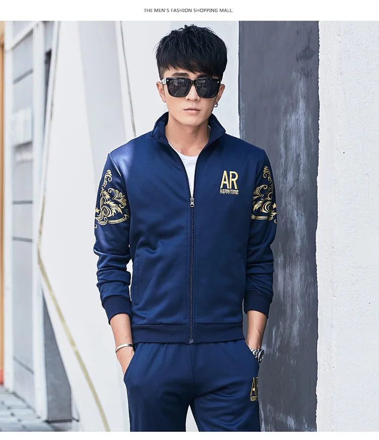 Men’s Plus Size Autumn Tracksuit Set