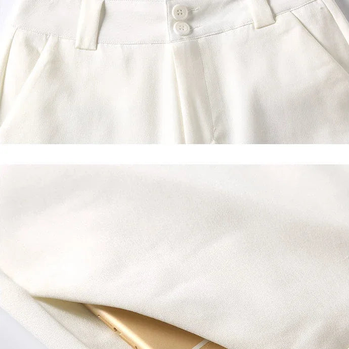 Women's High Waist Linen Shorts