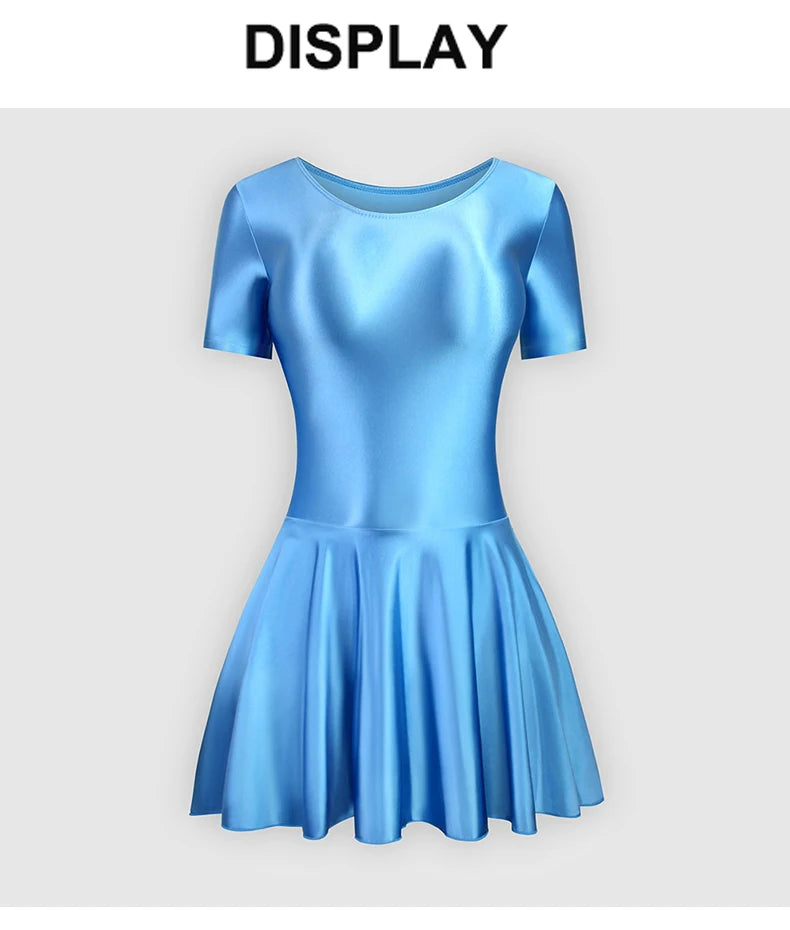 تنورة باليه رياضية من الساتان للنساء