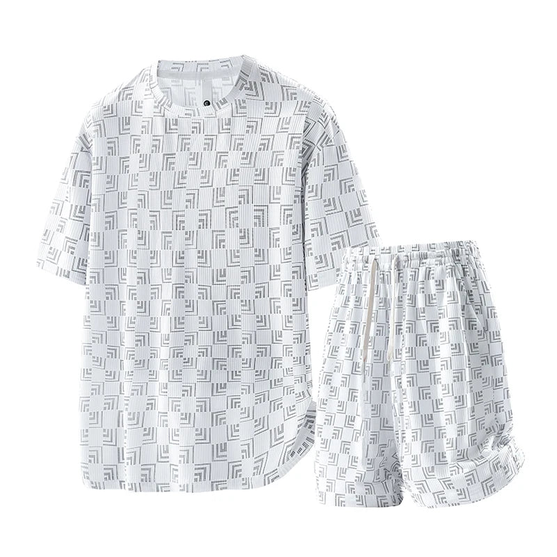 طقم رياضي صيفي للرجال بمقاسات كبيرة