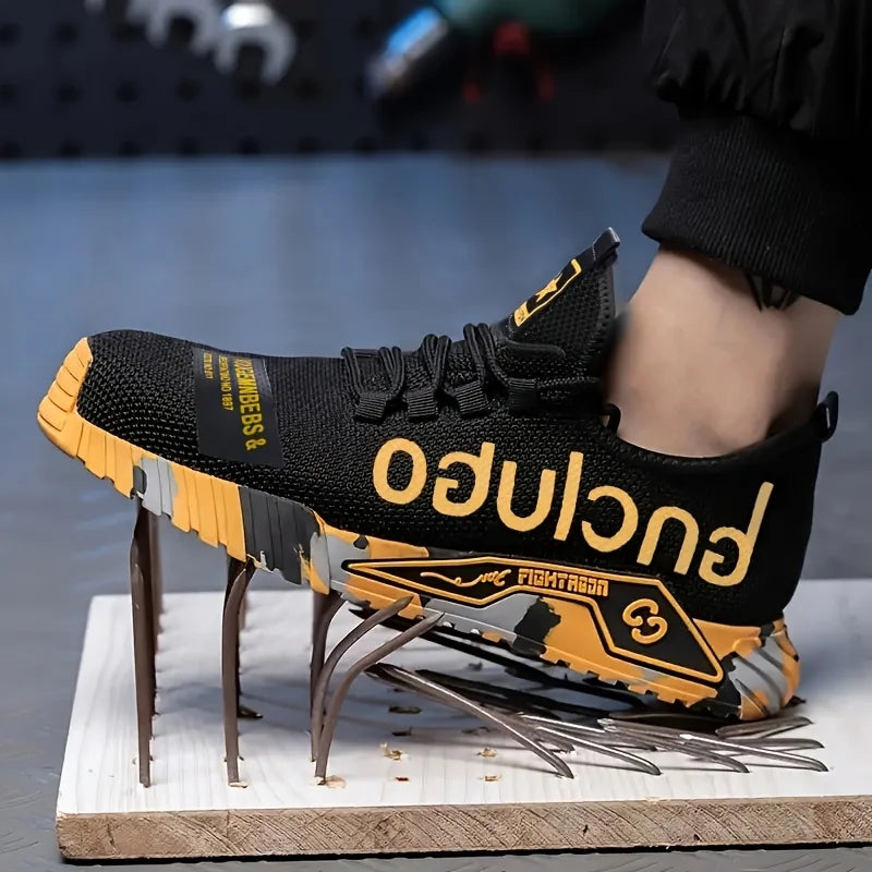 أحذية أمان للرجال بنعل معزز مضاد للثقب